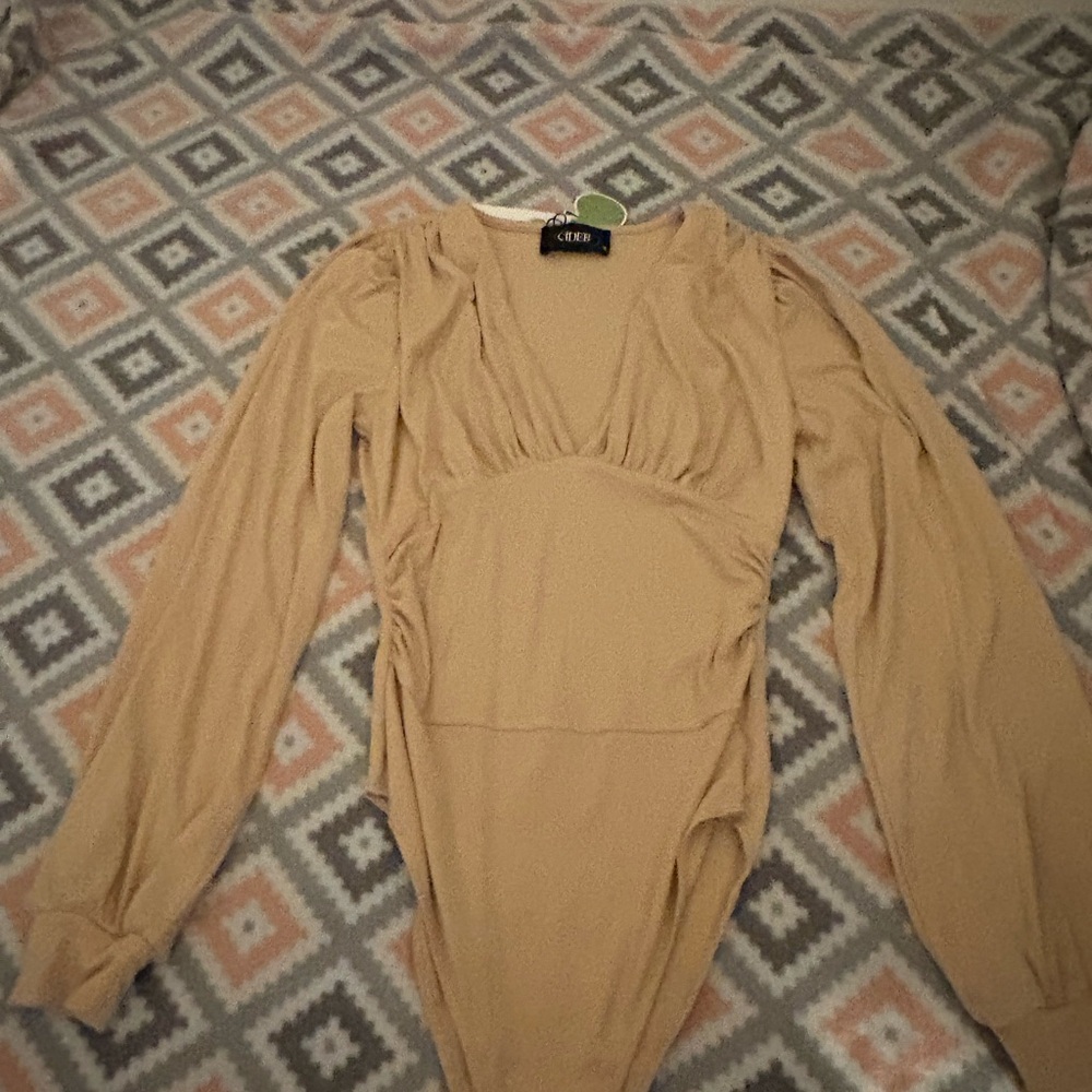 Cider Tan Long Sleeve Bodysuit